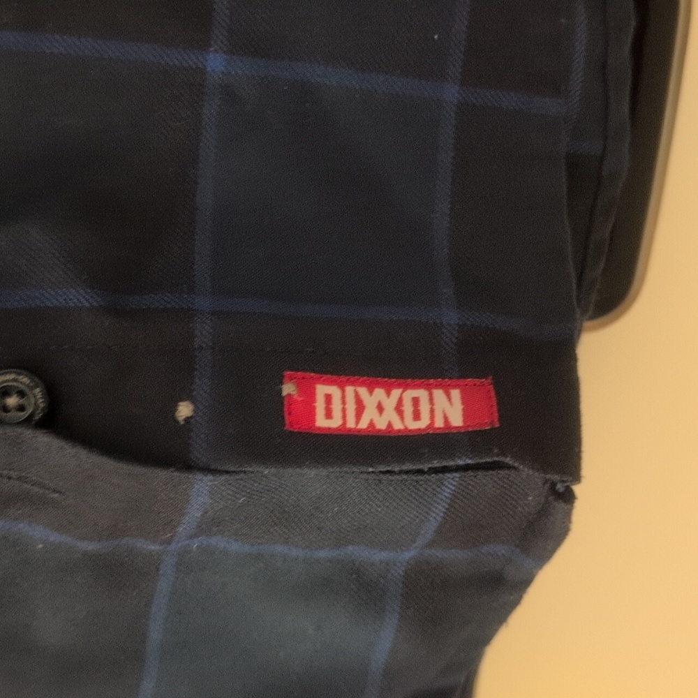 Dixxon Blue Flannel With Snap-on Pocket Logo - Women's Large - Picture 7 of 7